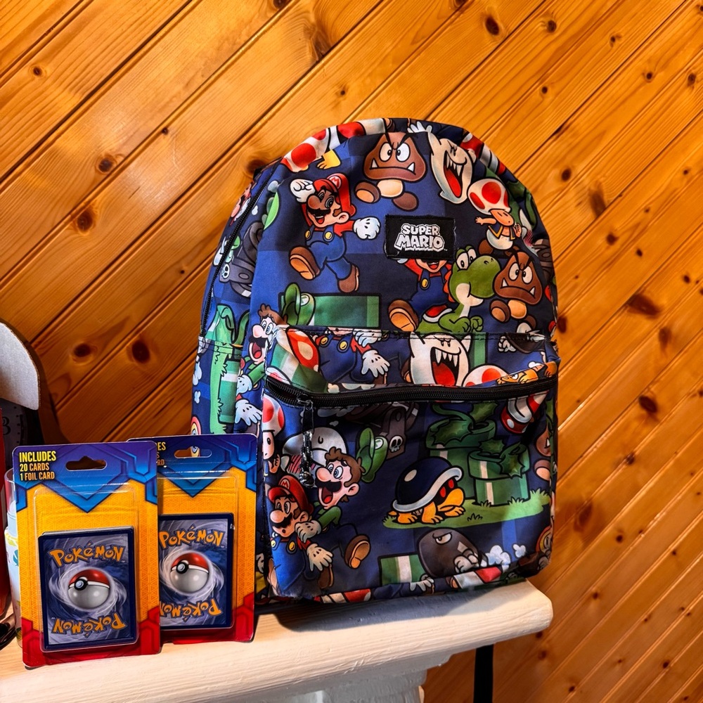 Nintendo Kids Backpack and 40 Pokemon Cards